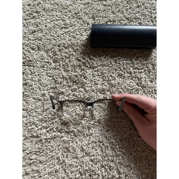 Burberry BE 1315 1007 Matte Black Metal Rectangle Eyeglasses FRAMES ONLY - Picture 7 of 9